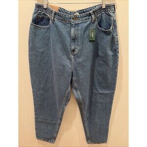 NWT L.L.Bean Original Fit Relaxed Jeans Women's 20W Plus High Rise Stonewash